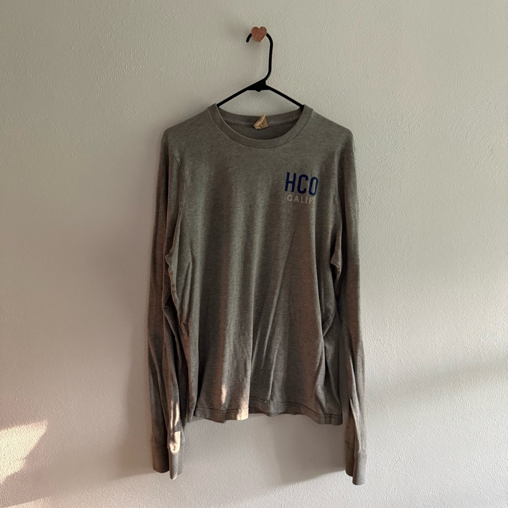 Hollister Gray Long Sleeve Shirt